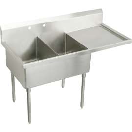 Sturdibilt SS8260ROF4 Commercial Scullery Sink with 4 Faucet Holes in Buffed Satin