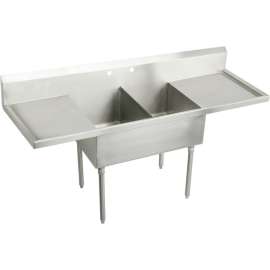 Sturdibilt SS8236LR4 Commercial Scullery Sink with 4 Faucet Holes in Buffed Satin