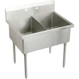 Sturdibilt SS82424 Commercial Scullery Sink with 4 Faucet Holes in Buffed Satin