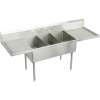 Sturdibilt SS8354LR6 Commercial Scullery Sink with 6 Faucet Holes in Buffed Satin