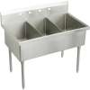 Weldbilt WNSF8360OF3 Commercial Scullery Sink with 3 Faucet Holes in Buffed Satin