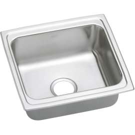 Gourmet Lustertone LFRAD191860 Stainless Steel Single Bowl Top Mount Sink in Lustrous Highlighted Satin