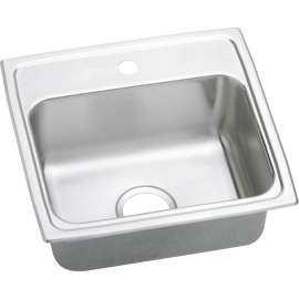 LR1919 Gourmet Lustertone Stainless Steel Single Bowl Top Mount Sink