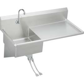 ESS4924RFC Commercial Service Sink Package with Single Faucet Hole in Buffed Satin