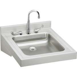 WCL1923OSDC Commercial Lavatory Sink Package with 3 Faucet Holes in Buffed Satin