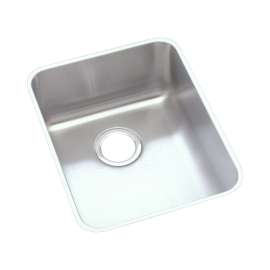 Gourmet Lustertone Stainless Steel 17-In Undermount Kitchen Sink Kit With Kitchen Sink, Bottom Grid, Faucet, Strainer, Drain Installation Kit 