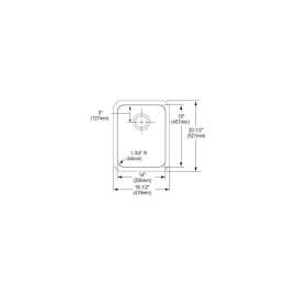 Gourmet Lustertone ELUH1418 Stainless Steel Single Bowl Undermount Sink in Lustrous Highlighted Satin