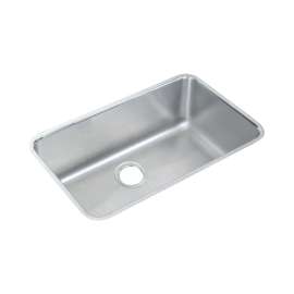 Gourmet Lustertone Stainless Steel 31-In Undermount Kitchen Sink Kit With Kitchen Sink, Bottom Grid, Faucet, Strainer, Drain Installation Kit 