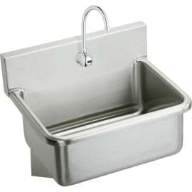 EWS2520SACC Commercial Scrub Sink Package with Single Faucet Hole in Buffed Satin