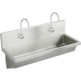 EWMA4820SACTMC Commercial Stainless Steel Handwash Sink Package with Single Faucet Hole in Buffed Satin