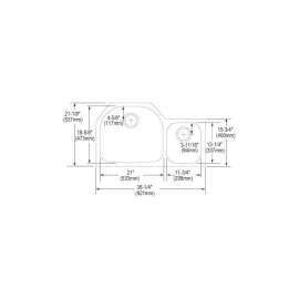 Harmony Lustertone ELUH362110R Stainless Steel Double Bowl Undermount Sink in Lustrous Highlighted Satin