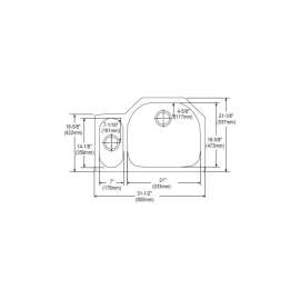 Harmony Lustertone ELUH322110L Stainless Steel Double Bowl Undermount Sink in Lustrous Highlighted Satin