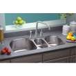 Harmony Lustertone ELUH3920 Stainless Steel Triple Bowl Undermount Sink in Lustrous Highlighted Satin