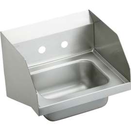 CHS1716LRS2 Commercial Stainless Steel Handwash Sink with 2 Faucet Holes in Buffed Satin