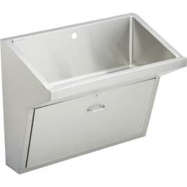 EWSFAD136201 Commercial Scrub Sink with Single Faucet Hole in Buffed Satin