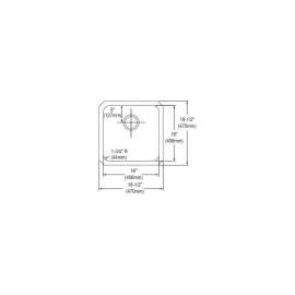 Gourmet Lustertone ELUH1616 Stainless Steel Single Bowl Undermount Sink in Lustrous Highlighted Satin