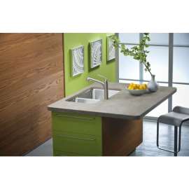 Gourmet Lustertone ELUH3520R Stainless Steel Double Bowl Undermount Sink in Lustrous Highlighted Satin