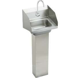 CHSP1716LRSSACTMC Commercial Stainless Steel Handwash Sink Package with Single Faucet Hole in Buffed Satin