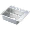 Lustertone DRKADQ252265R3 Stainless Steel Single Bowl Top Mount Quick-Clip Sink with 3 Faucet Holes in Lustrous Highlighted Satin
