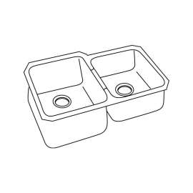 Stainless Steel Double Bowl Undermount Sink in Soft Highlighted Satin