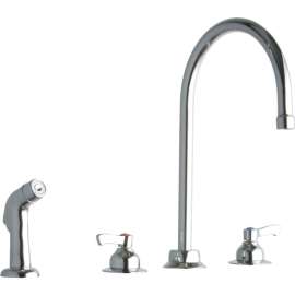 LK801GN08L2 Commercial 4-Hole Faucet in Chrome