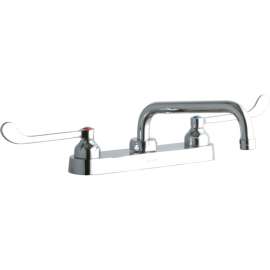 LK810TS08T6 Commercial 3-Hole Faucet in Chrome