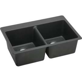 ELG3322 E-granite Gourmet E-granite Double Bowl Top Mount Sink