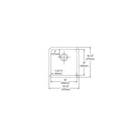 Gourmet Lustertone ELUHAD161645 Stainless Steel Single Bowl Undermount Sink in Lustrous Highlighted Satin