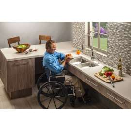 Gourmet Lustertone ELUHAD311855 Stainless Steel Double Bowl Undermount Sink in Lustrous Highlighted Satin