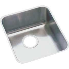 Gourmet Lustertone ELUH1116 Stainless Steel Single Bowl Undermount Sink in Lustrous Highlighted Satin
