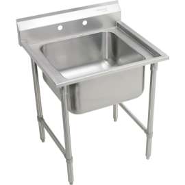 Rigidbilt RNSF81242 Commercial Scullery Sink with 2 Faucet Holes in Buffed Satin