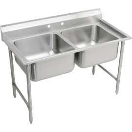 Rigidbilt RNSF82362 Commercial Scullery Sink with 2 Faucet Holes in Buffed Satin
