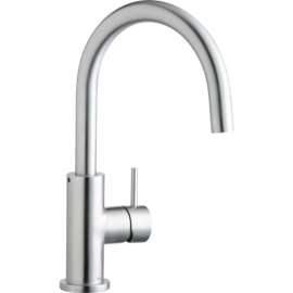 Kitchen Single-Hole Faucet Stainless Steel in Satin Stainless Steel