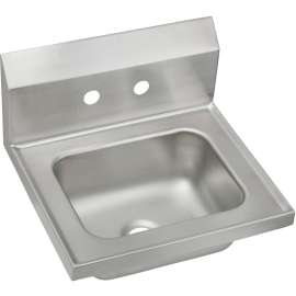 CHSB17162 Commercial Stainless Steel Handwash Sink with 2 Faucet Holes in Buffed Satin