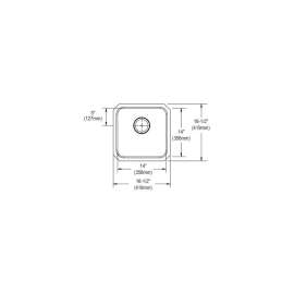 Lustertone ELUHAD141450 Stainless Steel Single Bowl Undermount Sink in Lustrous Highlighted Satin