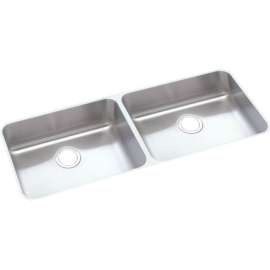 Lustertone ELUHAD421855 Stainless Steel Double Bowl Undermount Sink in Lustrous Highlighted Satin