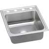 Gourmet Lustertone LRAD202245OS4 Stainless Steel Single Bowl Top Mount Sink with OS4 Faucet Holes in Lustrous Highlighted Satin