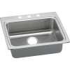 Elkay Lustertone 25-In 18 Gauge Stainless Steel Single-Bowl Top-Mount Kitchen ADA Sink