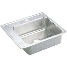 DRKADQ222045L Lustertone Stainless Steel Single Bowl Top Mount Quick-Clip Sink