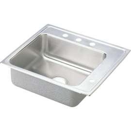 DRKADQ252245R Lustertone Stainless Steel Single Bowl Top Mount Quick-Clip Sink