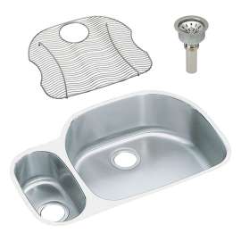 Harmony Lustertone ELUH3221LDBG Stainless Steel Double Bowl Undermount Sink Kit in Lustrous Highlighted Satin