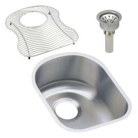 Harmony Lustertone ELUH1317DBG Stainless Steel Single Bowl Undermount Sink Kit in Lustrous Highlighted Satin