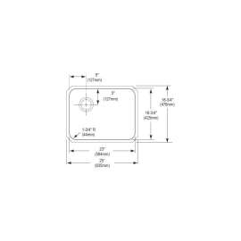 Gourmet Lustertone ELUH231710L Stainless Steel Single Bowl Undermount Sink in Lustrous Highlighted Satin