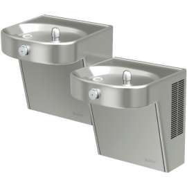 Heavy-Duty Vandal-Resistant Wall Mount Bi-Level ADA Cooler in Stainless Steel