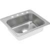 DXR25221 Stainless Steel Single Bowl Top Mount Sink with Single Faucet Hole in Satin