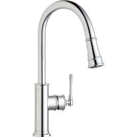 Explore LKEC2031CR Pull-Down Kitchen Single-Hole Faucet in Chrome