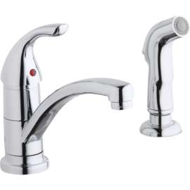 Kitchen 2-Hole Faucet with Side Spray in Chrome