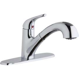 Pull-Out Kitchen Single-Hole Faucet in Chrome