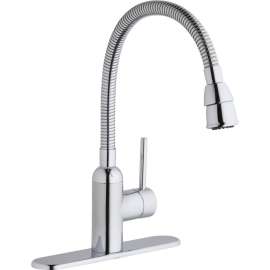 Flexible Spout Laundry/Utility Single-Hole Faucet in Chrome