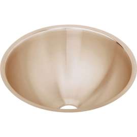Asana CuVerro ELUH12LV-CU Antimicrobial Copper Single Bowl Undermount Sink in Lustrous Highlighted Satin